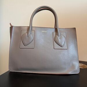 Anne Klein gray leather purse